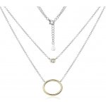 Moiss Dvojitý bicolor náhrdelník kruhy N0000369 – Zboží Dáma