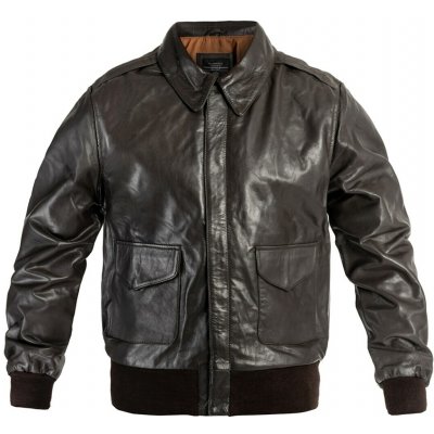 Bunda Mil-tec kožená US A2 s límcem hnědá – Zbozi.Blesk.cz