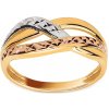 Prsteny iZlato Forever zlatý tříbarevný prsten s gravírováním Kailey IZ12477