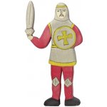 Holztiger červený rytíř s mečem vyřezávaná – Zboží Mobilmania