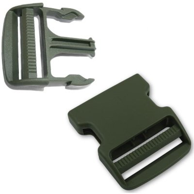 Spona/přezka plastová typ S kompletní 50 mm ZELENÁ – Sleviste.cz