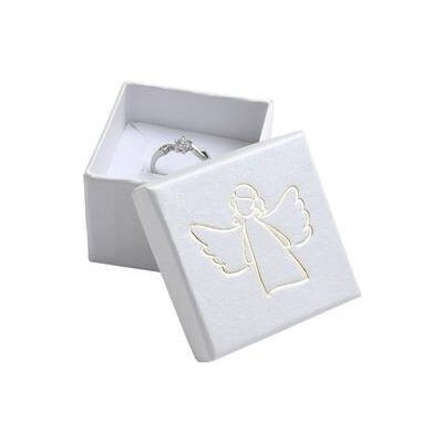 Šperky4U Bílá dárková krabička zlatý anděl KR0282-GD – Sleviste.cz