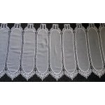 Háčkovaná vitrážová záclonka 13609 bílá výška 45 cm – Zboží Mobilmania