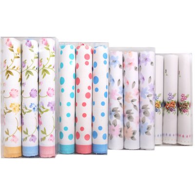 Etex dámské kapesníky L04 dárková krabička 3ks – Zboží Dáma