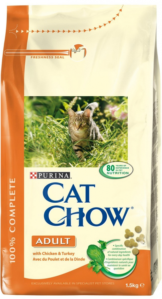 Cat Chow Cat Chow Adult kuře krůta 1,5 kg