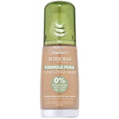Deborah Milano Formula Pura make-up s Aloe Vera a vitaminem C Nude 03 Sand 30 ml – Zboží Dáma