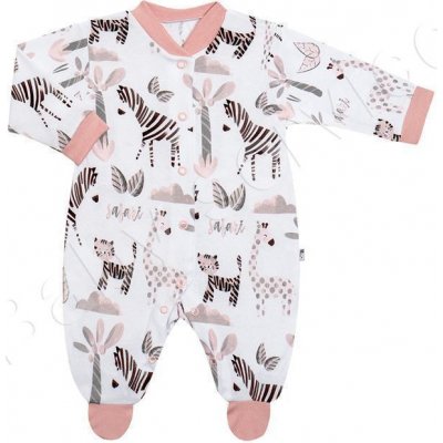 Baby Service Overálek pro miminka Safari růžová Česká výroba – Sleviste.cz