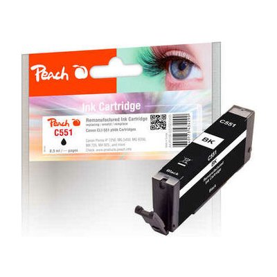 Peach Canon CLI-551BK, 8,5 ml kompatibilní - černá – Hledejceny.cz