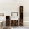 Koupelnový nábytek Nábytek XL 4dílný set koupelnového nábytku kouřový dub kompozitní dřevo