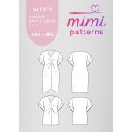 Dámský střih na šaty s uzlem Alexis 2v1, el. formát | MIMI patterns - XXL (A4) domácí tisk – Hledejceny.cz