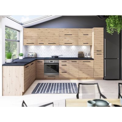 Kuchyňská linka LANGEN au | 330x210 cm | S ÚCHYTY | artisan – Sleviste.cz