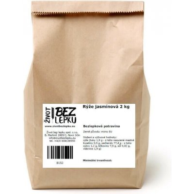 Život bez lepku Rýže jasmínová 2 kg – Zbozi.Blesk.cz