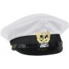 Karnevalový kostým MIL-TEC Čepice BW Marine námořnická kapitánská s odznakem BÍLÁ Bílá