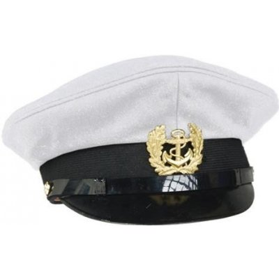 MIL-TEC Čepice BW Marine námořnická kapitánská s odznakem BÍLÁ Bílá