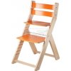 Jídelní židlička Wood Partner Sandy přírodní / oranžová