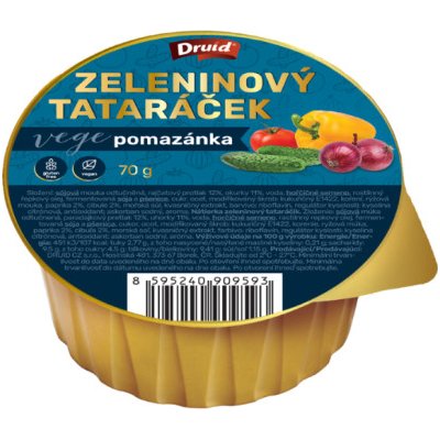 Druid Vegetariánská pomazánka zeleninový tataráček 70 g – Hledejceny.cz
