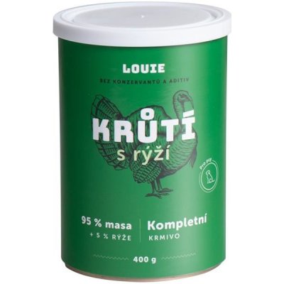 Louie konz. pro psy krůtí s rýží 400 g