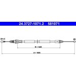 Lanko ruční brzdy ATE (AT 581071) 24.3727-1071 - NISSAN, OPEL, RENAULT | Zboží Auto