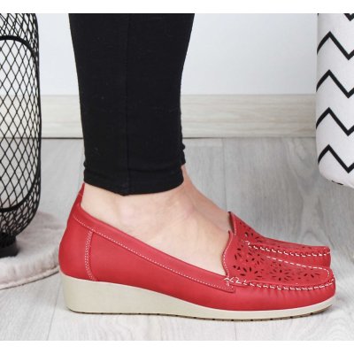 Haidi dámské mokasíny HR61313-4R červené – Zboží Dáma