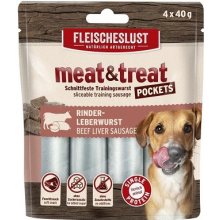 Fleischeslust Meat & Treat tréninkový salámek Liver 4x 40 g