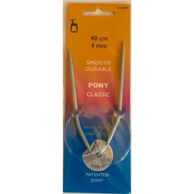 Storex Pletací jehlice PONY, hliníkové, kruhové, 1 kus, délka 40cm, velikost 4mm – Hledejceny.cz