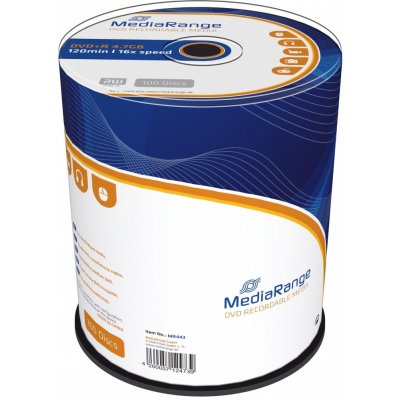 Mediarange DVD+R 4,7GB 16x, spindle, 100ks (MR443)