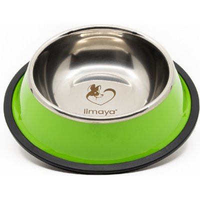 Limaya nerezová miska pro psy a kočky s protiskluzovou gumou zelená 15 cm – Zboží Mobilmania