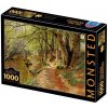 Puzzle D-TOYS Jarní den v lese s čerstvě zelenými buky a rozkvetlými sasankami 1000 dílků