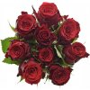 Kytice 9 rudých růží RED TORCH 50cm