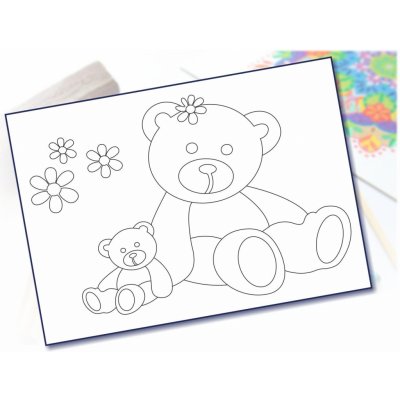 Radost v písku Šablona na pískování medvídci A5 148 x 210 mm – Hledejceny.cz