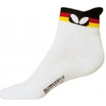 Ponožky BUTTERFLY Germany 15 kotníkové bílá/červené - bílá/červená -S (34-37)