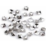 Prima-obchod Cvočky na oblečení 12x12mm pyramida, barva 1 nikl – Sleviste.cz