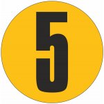 Podlahové číslo - 5 podlahové samolepky průměr 200 mm – Zboží Dáma