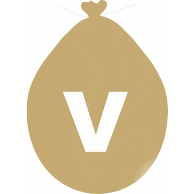 Balónek písmeno V zlaté – Sleviste.cz