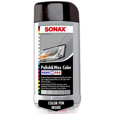 Sonax Polish & Wax Color NanoPro stříbrnošedá 500 ml – Zbozi.Blesk.cz