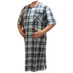 Xcena noční košile krátký rukáv káro modrá – Zboží Dáma
