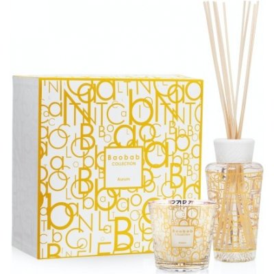 Baobab Collection Luxusní sada Baobab My First Aurum difuzér 250 ml + svíčka 190 g + tyčinky – Hledejceny.cz