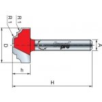 Stopková fréza tvarová na dřevo FREUD 39-10008 R=2,4 D=19,0 A= 8 bez ložiska