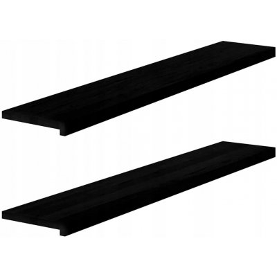 VidaXL Okenní parapety 2 ks, tmavě hnědá, 140x30x2 cm, masivní dubové dřevo – Sleviste.cz