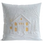 Mybesthome Vánoční polštář CHRISTMAS HOUSE 3D 40 x 40 cm – Zboží Dáma