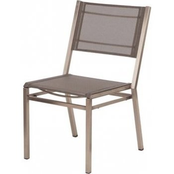 Barlow Tyrie Nerezová stohovatelná jídelní židle Equinox, 51 x 61 x 85 cm, rám nerez, výplet textilen pearl