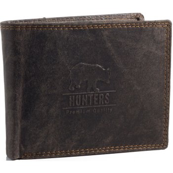 Hunters Premium peněženka pánská kožená hnědá na šířku 303
