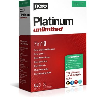 Elektronická licence Nero Platinum Unlimited 7v1 CZ – Zbozi.Blesk.cz