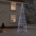 vidaXL Vánoční stromek kužel 1400 studených bílých LED diod 160x500 cm – Zboží Dáma
