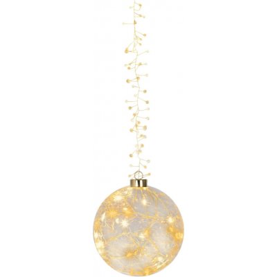 Lumineo LED skleněná vánoční koule, 60 mikro-LED, čirá, pr. 14 cm – Hledejceny.cz