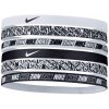 Čelenka NIKE Headbands 6-pack White-White-White bílá