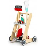 EcoToys dřevěný úklidový vozík s příslušenstvím 4404 – Zboží Mobilmania
