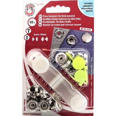 Kohinoor Druky kovové 15 mm, žlutozelené – Sleviste.cz