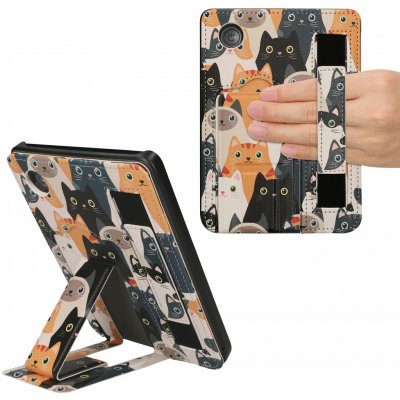 kwmobile skládací pouzdro se stojánkem pro Kobo Clara 2E / Tolino Shine 4 z PU kůže Oranžová / Černá / Bílá – Hledejceny.cz