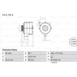 BOSCH Alternátor BO 0986033740